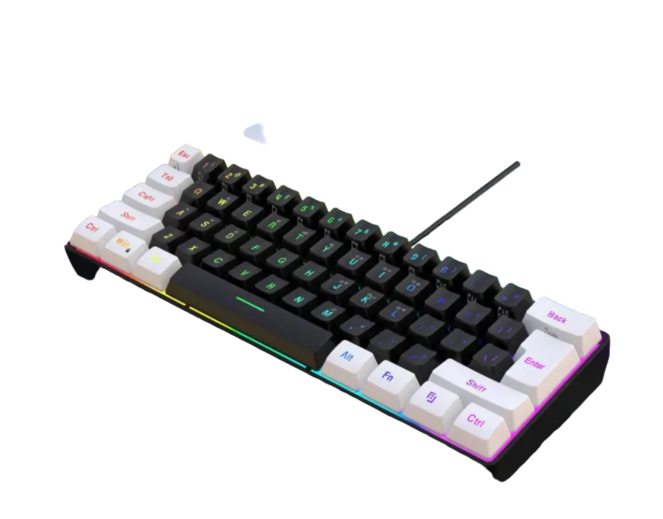 Compact 61-Key Wired Membrane Keyboard