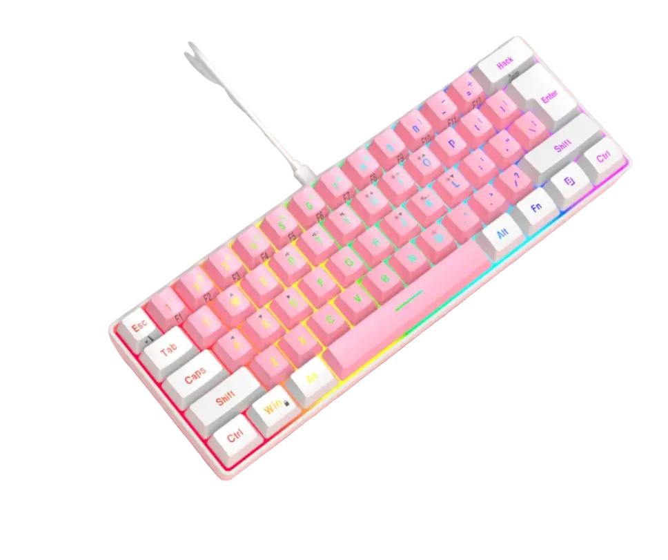 Compact 61-Key Wired Membrane Keyboard