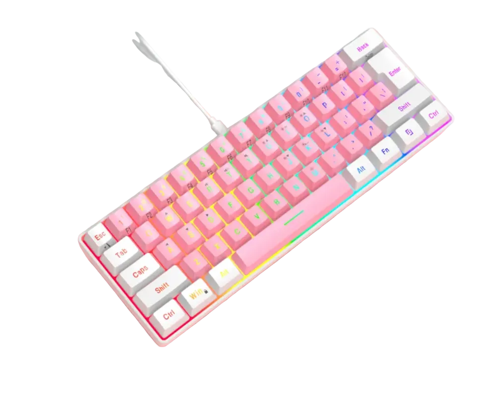 Compact 61-Key Wired Membrane Keyboard